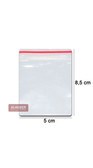 SACO ZIP 05X08,5CM PT/100