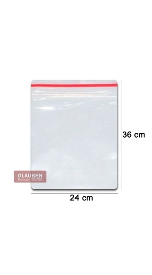 SACO ZIP 24X36CM PT/100