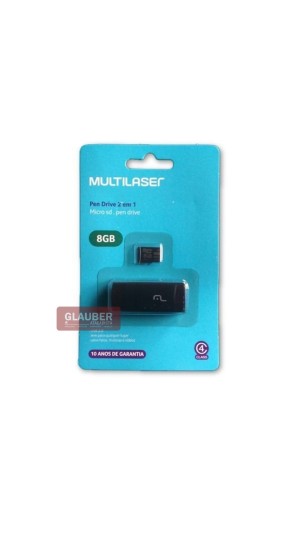 CARTÃO DE MEMORIA (2X1)  8GB +KIT MULTILASER