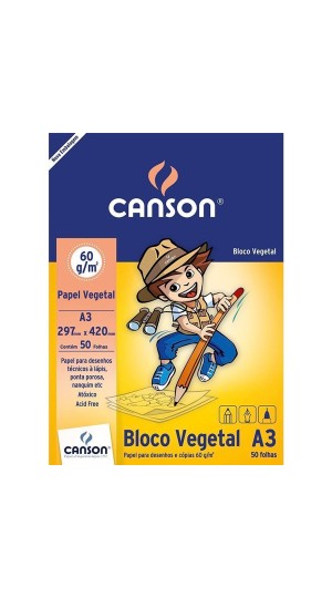 PAPEL VEGETAL A3 50 FOLHAS