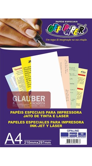 PAPEL OPALINE BCO 120G CX/50 OFF PAPER