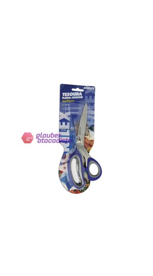 TESOURA 20CM MULTIUSO AC AZUL