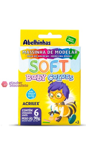 MASSA MODELAR SOFT BABY CONJ/06 PT/06