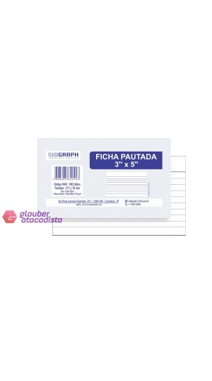 FICHA PAUTADA 3X5 PT/100 SID