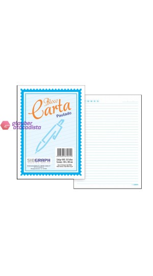 BLOCO CARTA C/PAUTA PT/10 SID