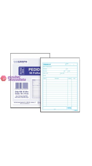 BLOCO PEDIDO PEQ. 1/8 1VX50 PT/20 SID