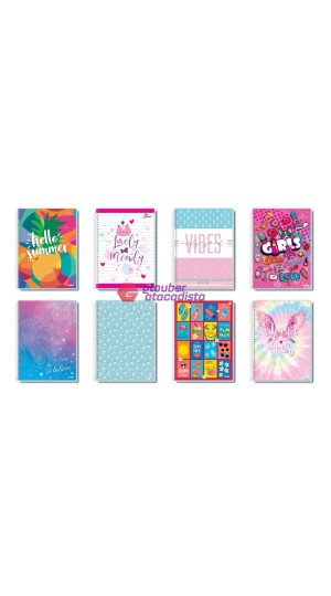 CADERNO ESPIRAL UNIVERSITÁRIO 200F PT/03 MY COLLECTION-F