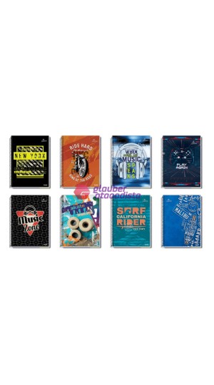 CADERNO ESPIRAL 1/4 96FLS PT/05 MY COLLECTION MAC
