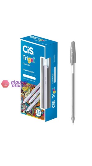 CANETA GEL METALICA  TRIGEL CX/12 CIS