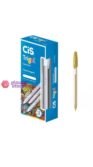 CANETA GEL METALICA  TRIGEL CX/12 CIS
