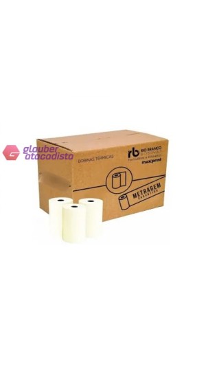 BOBINA TÉRMICA BRANCO 57 MM X 22 METROS CX/30