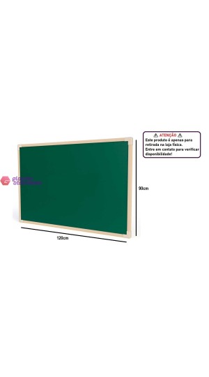 QUADRO VERDE MOLDURA MADEIRA 120 CM X 90 CM
