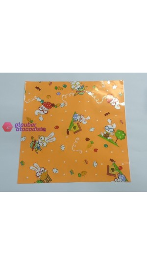 SACO PASCOA 2BOCAS 35X35CM PT/25