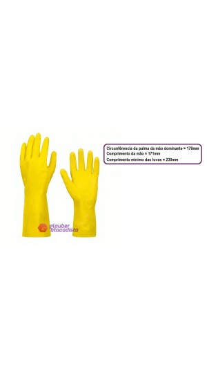 LUVA DE LATEX MULTIUSO AMARELO CT/01