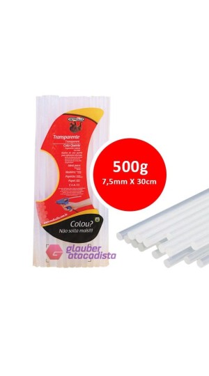 COLA QUENTE P/PISTOLA PT/500G TRANSPARENTE