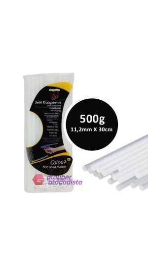 COLA QUENTE P/PISTOLA PT/500GR SEMI TRANSP