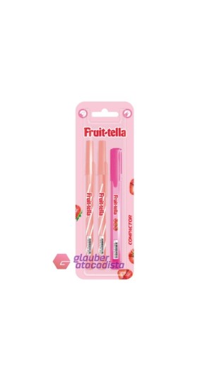 CANETA + MARCA TEXTO KIT/03 FRUIT-TELLA