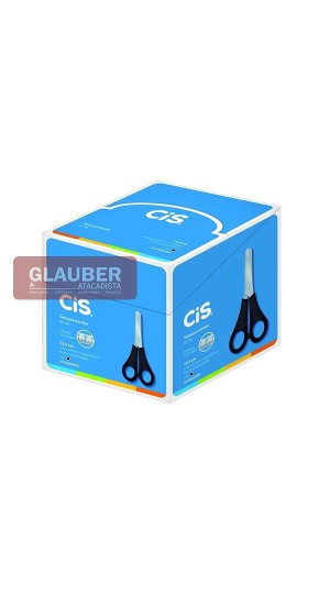 TESOURA ESCOLAR CABO PRETO CIS CX/20