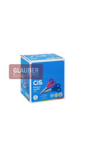 TESOURA ESCOLAR CABO COLORIDO CIS CX/20