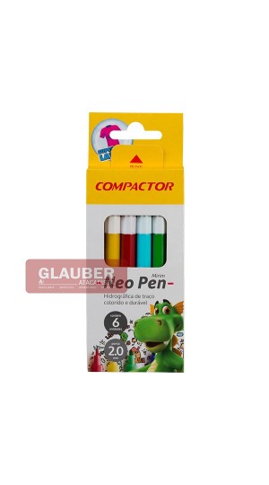 CANETA HIDROCOR MIRIM CONJ/06 PT/05 NEO PEN