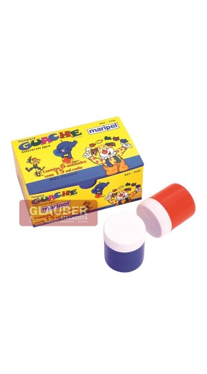 TINTA GUACHE 06 CORES MARIPEL