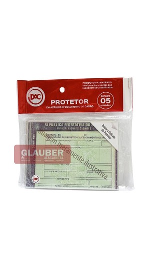PROTETOR DE ACRÍLICO PARA DOCUMENTO DE CARRO 110MM X 79MM PT/05