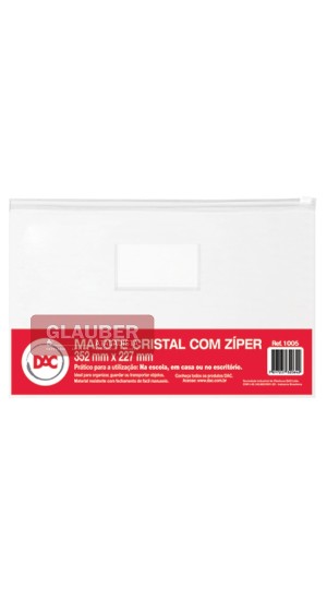 MALOTE COM ZIPER 352 MM X 227 MM PT/05