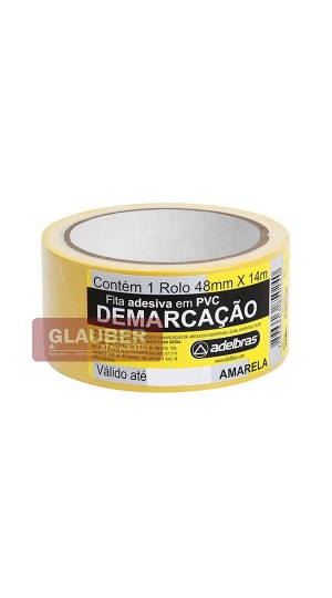 FITA ADESIVA DEMARCAÇÃO DE SOLO 48 MM X 14 METROS