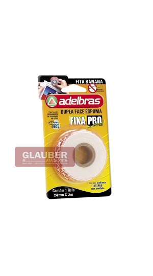 FITA ADESIVA DUPLA FACE ESPUMA 24 MM X 2 METROS