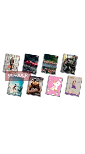 CADERNO ESPIRAL 1/4 CAPA DURA 48 FOLHAS PT/05
