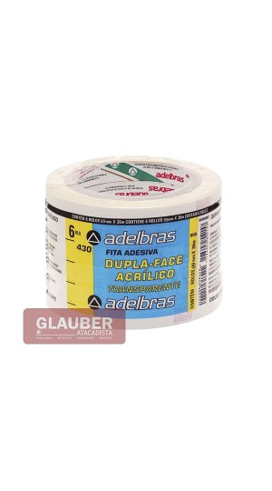 FITA ADESIVA DUPLA FACE 9 MM X 30 METROS PT/10