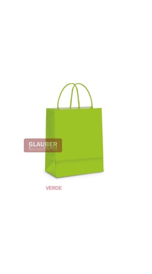 SACOLA PAPEL P 21,5 CM X 15 CM X 08 CM PT/10