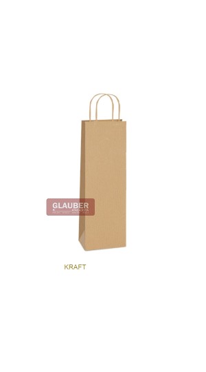 SACOLA GARRAFA 35 CM X 13 CM X 08 CM  KRAFT PT/10