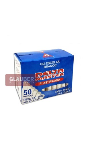 GIZ DE LOUSA BRANCO PLASTIFICADO CX/50