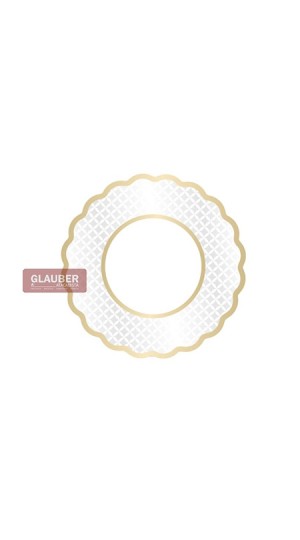 PAPEL POLI.REDONDO DEC./BORDADO 38CM PT/50