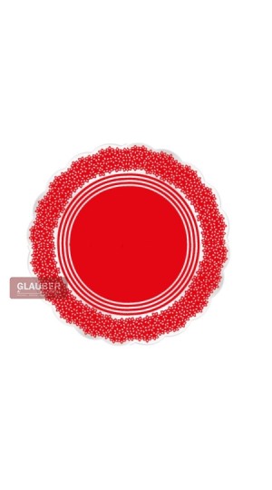 PAPEL POLI.REDONDO DEC./BORDADO 38CM PT/50