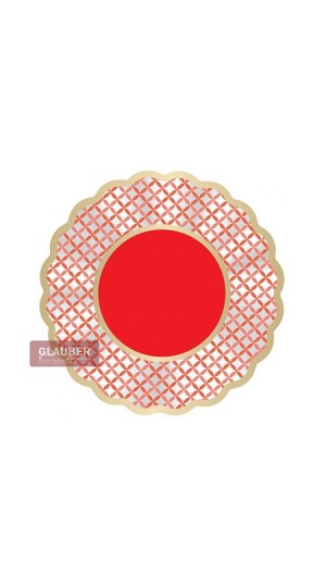 PAPEL POLI.REDONDO DEC./BORDADO 48CM PT/50*